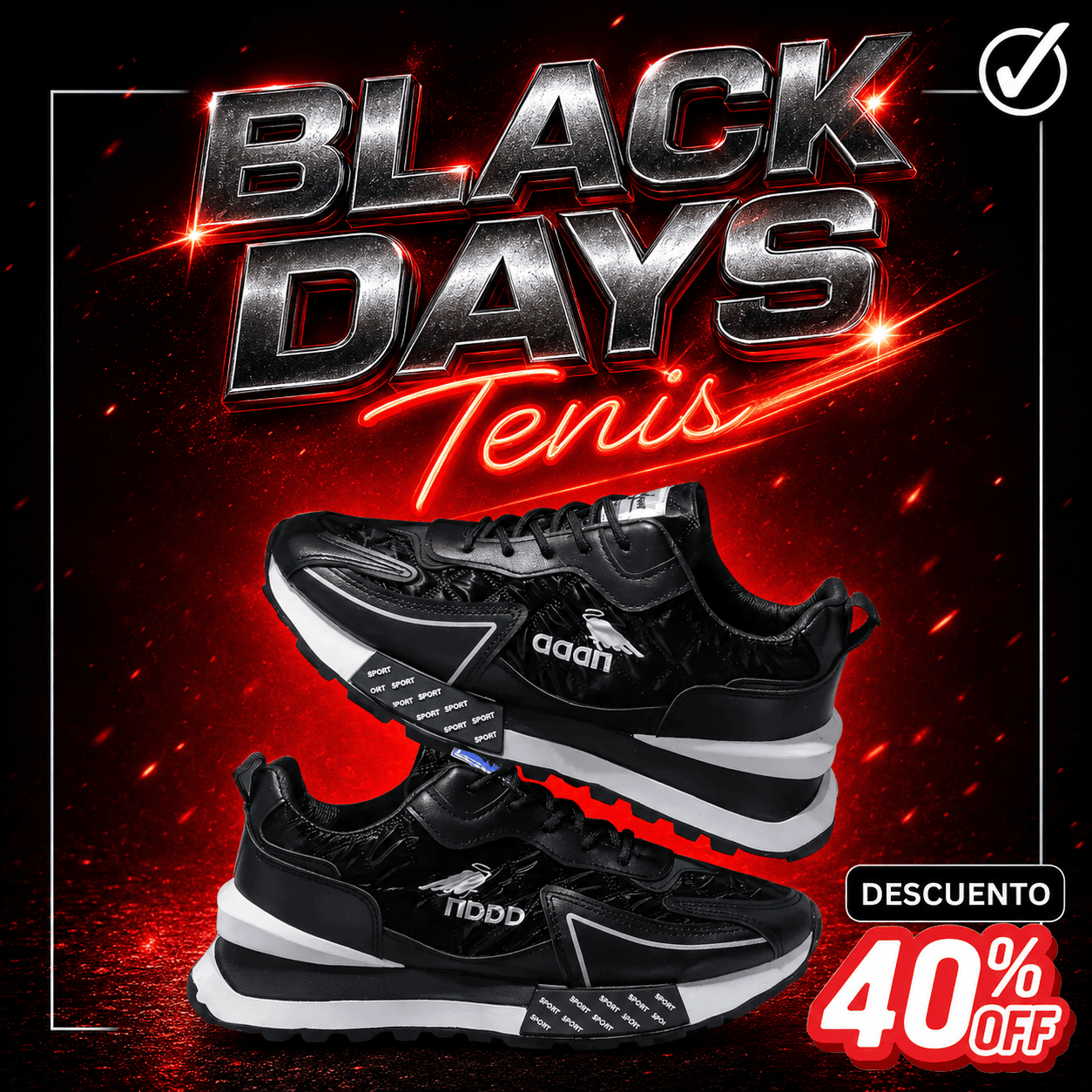 ¡BLACK DAYS! TENIS ADAN