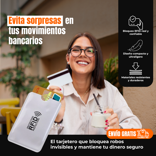 ¡IMPORTS! PROTECTOR PARA TARJETAS ANTI-ROBO ⭐⭐⭐⭐⭐