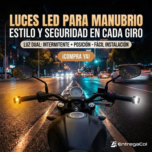 Luz Led Para Manubrio de Motocicletas | Direccionales, Luz De Señal De Giro | Luz Blanca y Luz Ámbar