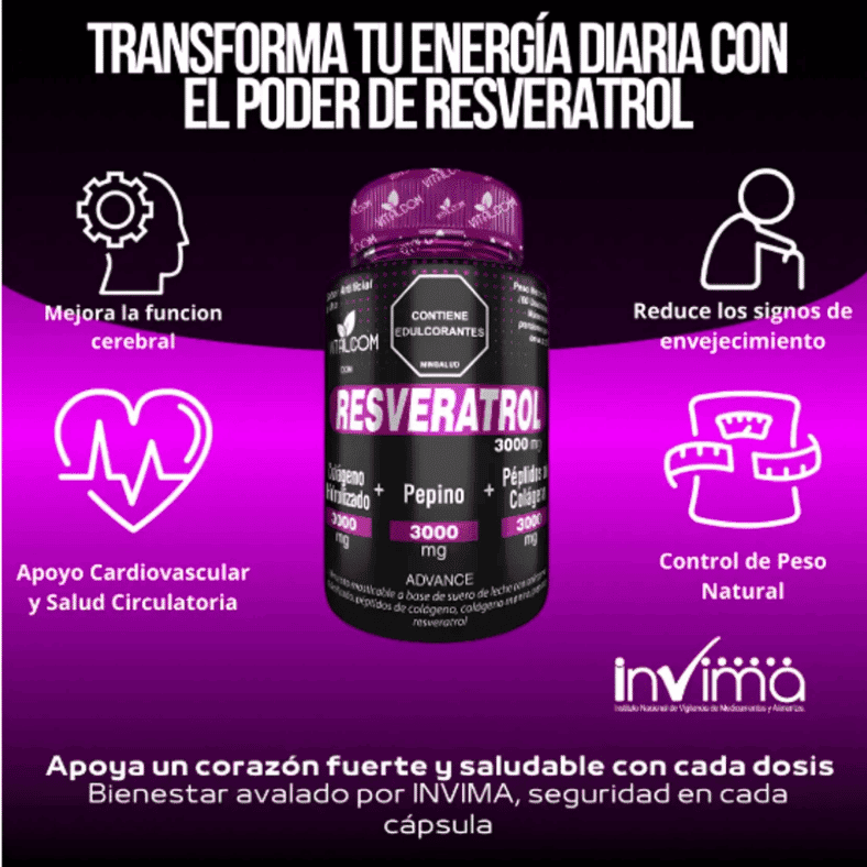 Resveratrol Puro Original Natural 3000mg