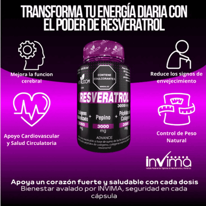 Resveratrol Puro Original Natural 3000mg