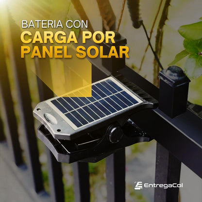 Lámparas Solares Portátiles | Impermeables Luz de Movimiento con Panel Solar, Clip de 72 LED