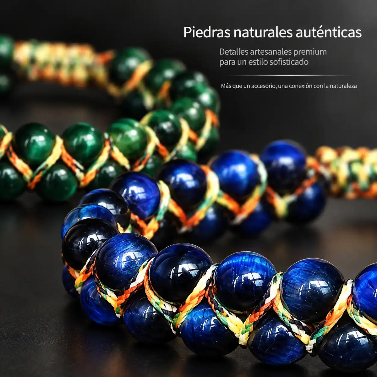 Brazalete Mystic Trenzada con Piedra Natural