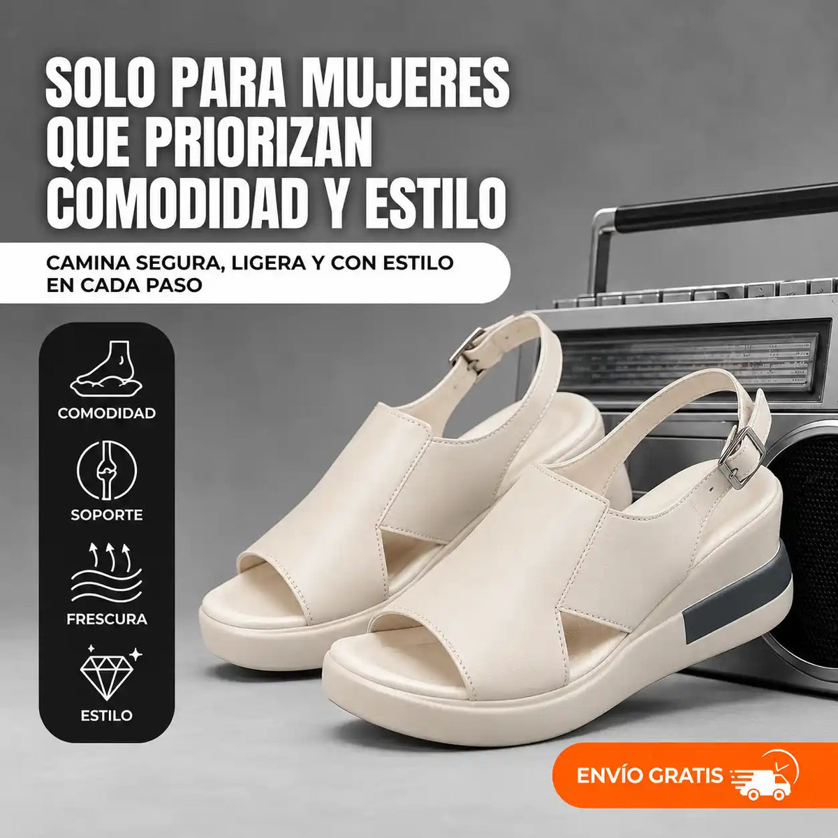 Sandalia ComfortStep Ortopédica