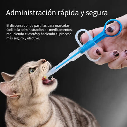 JERINGA DISPENSADORA DE PASTILLAS PARA MASCOTAS 2X1