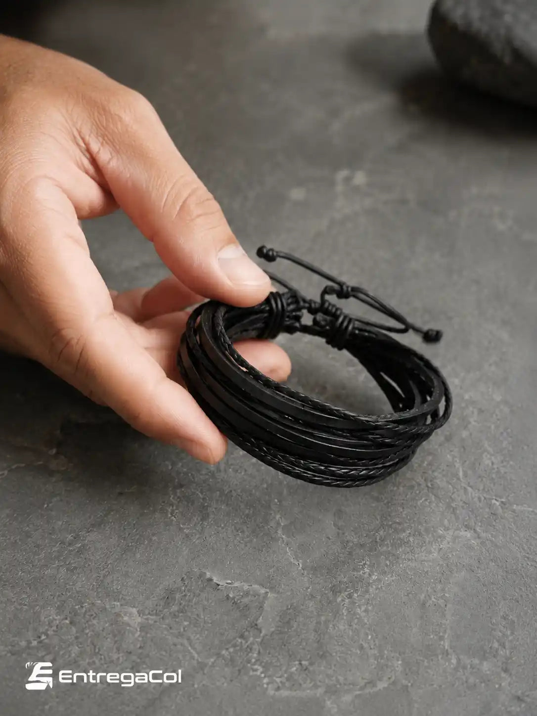 Brazalete Kodiak Leather Artesanal de Cuero Multi-hilo