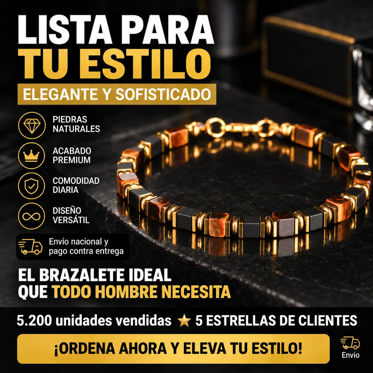Brazalete Fortune de Piedras Naturales