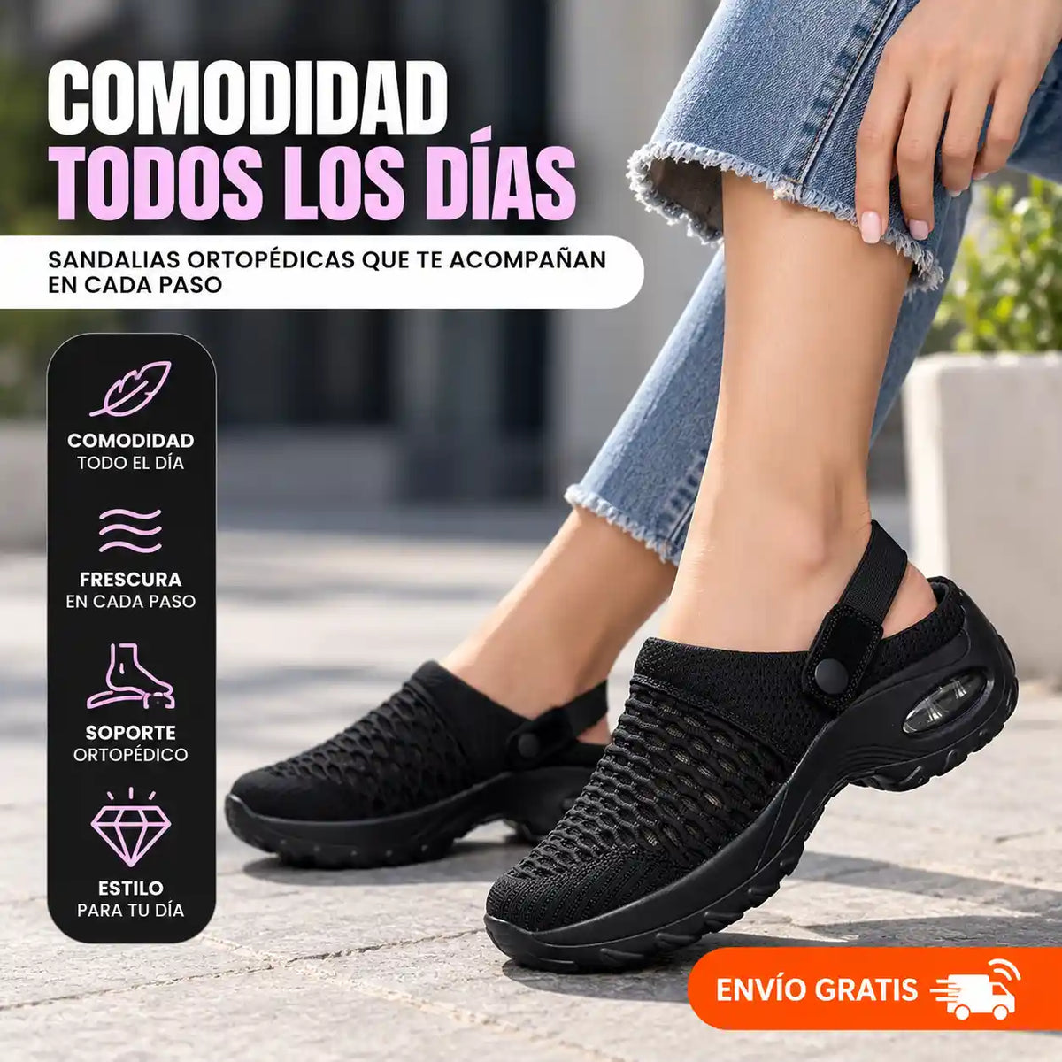 Sandalia ComfortAir  Ortopédica